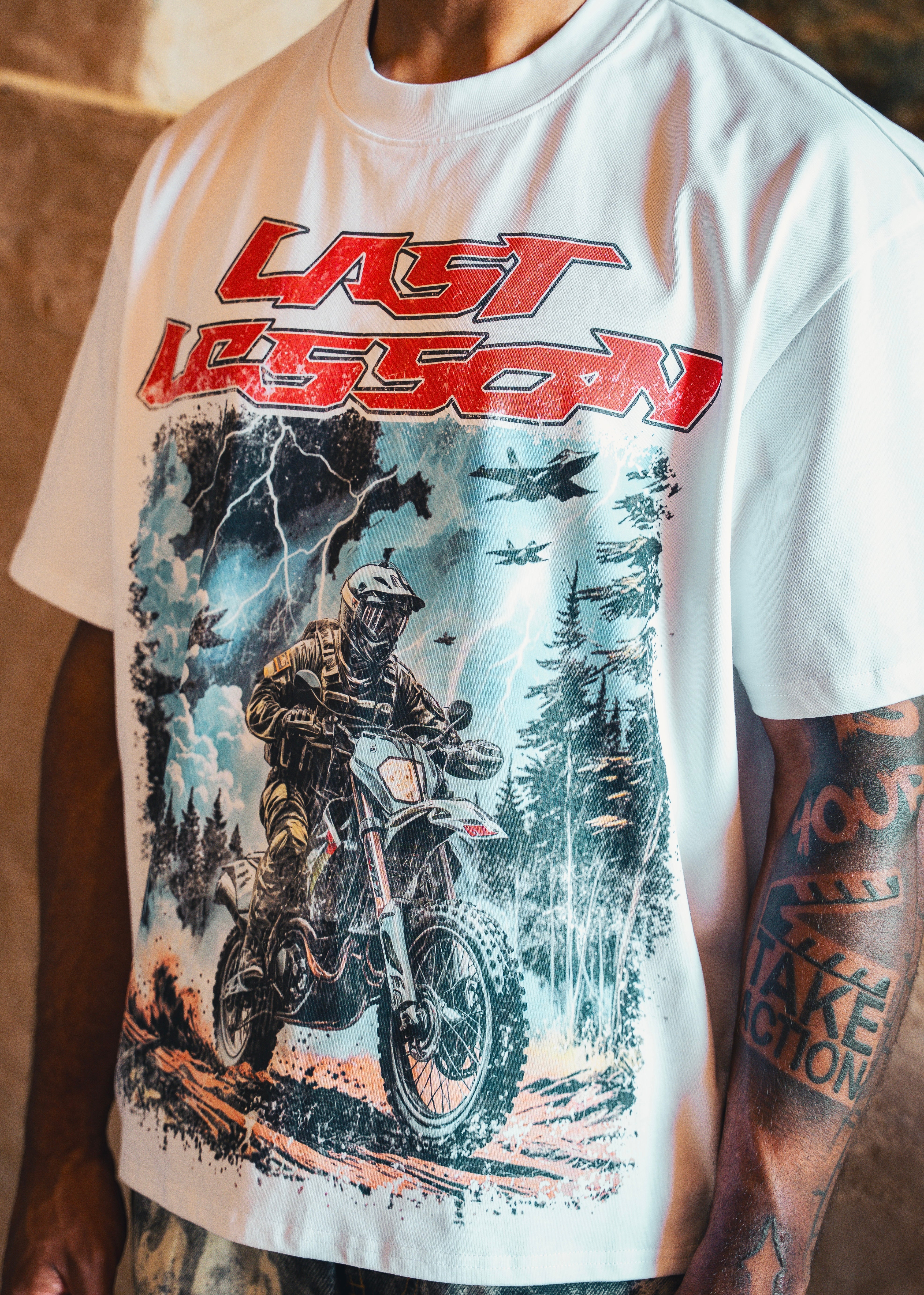 Last Lesson Track White T-Shirt